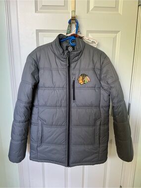 NHL - Chicago Blackhawks Men’s Gray Winter Jacket